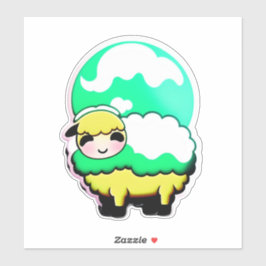 Pegatinas con temas de oveja huyen en masa para di