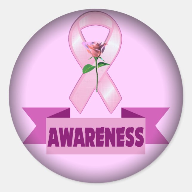 Pegatinas - Conciencia sobre el cáncer de mama (Anverso)