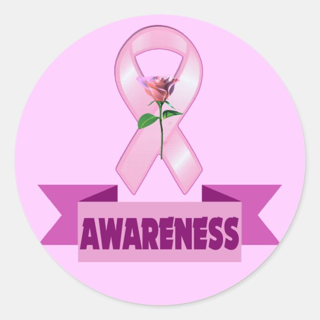 Pegatinas - Conciencia sobre el cáncer de mama (Anverso)