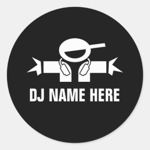 Pegatinas conocidos del disc jockey para el jinete