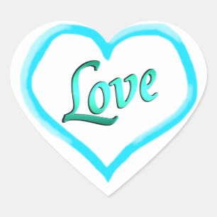 Pegatinas Corazón Azul Amor