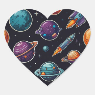 Pegatinas cósmicos: Pegatinas con tema espacial co