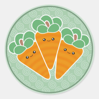 Pegatinas Crunchy Carrots Kawaii