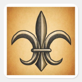 Pegatinas Cuadradas Coppe Fleur De Lis