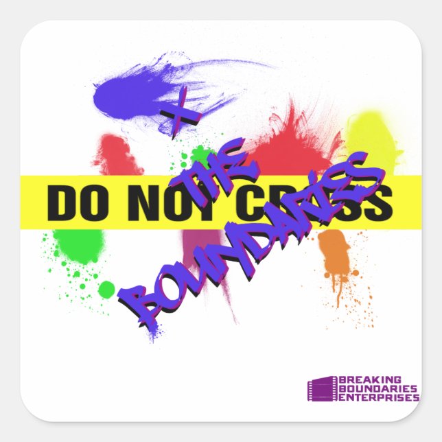 Pegatinas cuadradas DNC/XtheBoundaries, brillante (Anverso)