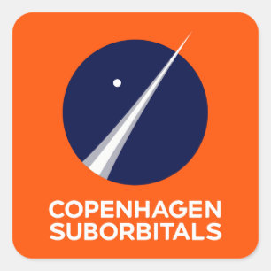 Pegatinas cuadrados con el logotipo de Copenhague
