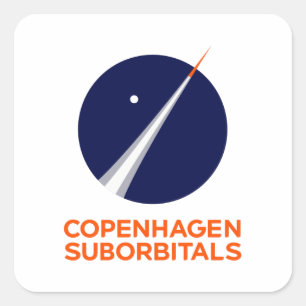 Pegatinas cuadrados con el logotipo de Copenhague