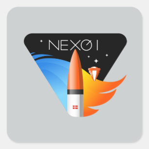 Pegatinas cuadrados con parche de la misión Nexø I