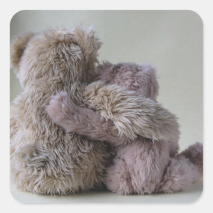pegatinas cuadrados de amigos de osos de peluche
