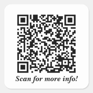 Pegatinas cuadrados de código QR de personalizado