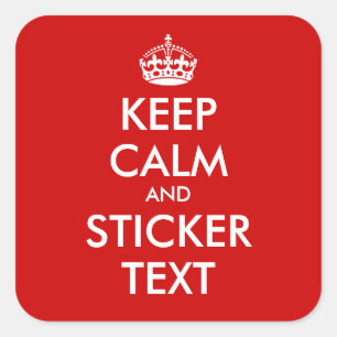 Pegatinas cuadrados de KeepCalm el  