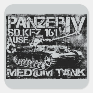 Pegatinas cuadrados de Panzer IV