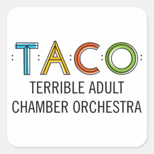 pegatinas cuadrados del TACO de 1 1/2" (20),