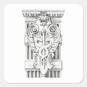 PEGATINAS cuadrados pequeños CADUCEUS