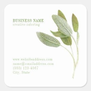 PEGATINAS cuadrados pequeños FRESH SAGE Biz ID