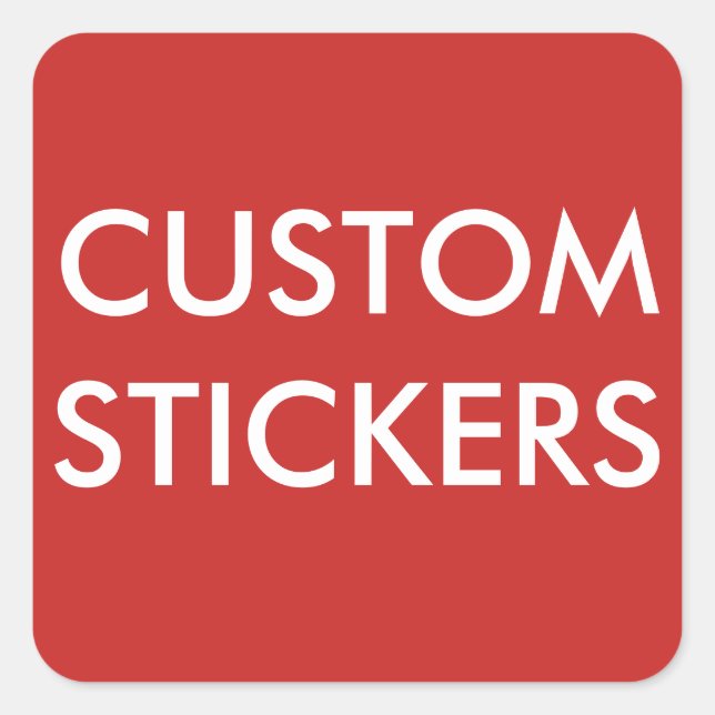 Pegatinas cuadrados personalizados personalizados  (Anverso)