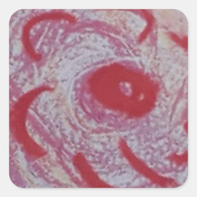 Pegatinas cuadrados Rosa (Anverso)