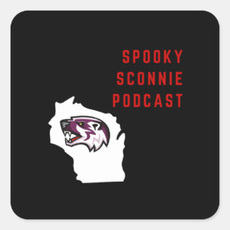 Pegatinas cuadrados Spooky Sconnie Podcast