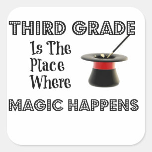 Pegatinas cuadrados ThirdGradeMagic