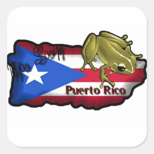 Pegatinas cuadrados yo soy Puerto Rico