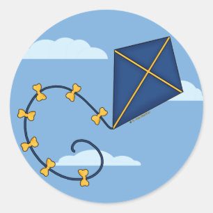 Pegatinas Cute Blue Kite