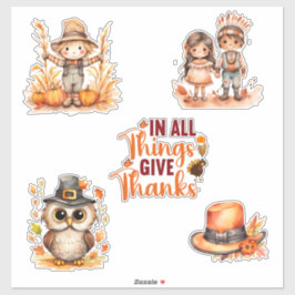 Pegatinas Cute de Acción de Gracias