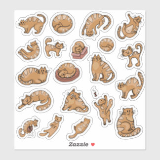 Pegatinas Cute Ginger-Cat