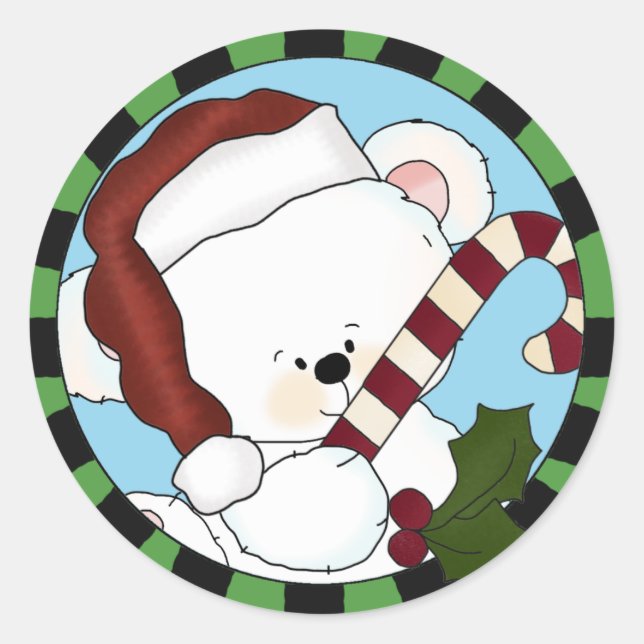 Pegatinas Cute Santa Bear (Anverso)