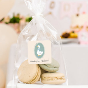 Pegatinas Cute Vintage Goose de Baby Shower