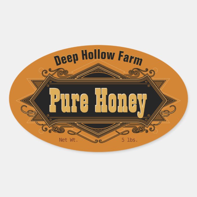 Pegatinas Dark Amber Honey (Anverso)