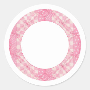 Pegatinas de 1,5" de RODERÍSTICO DE PINK HEART QUI