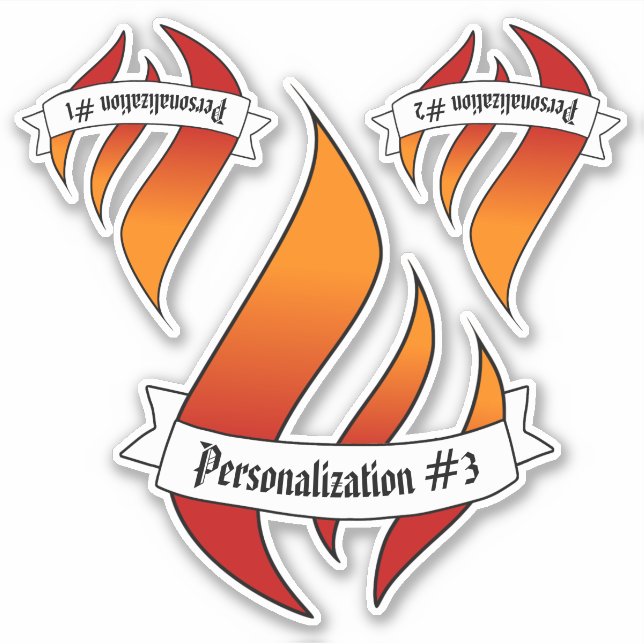 Pegatinas de 3UP personalizados sobre la lengua de (Anverso)