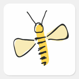 Pegatinas de abeja bumble dibujadas a mano caprich