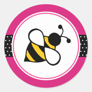 Pegatinas de Abeja con Lunares