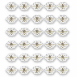 Pegatinas de abeja melífera estilizadas