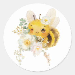 Pegatinas de abejas florales