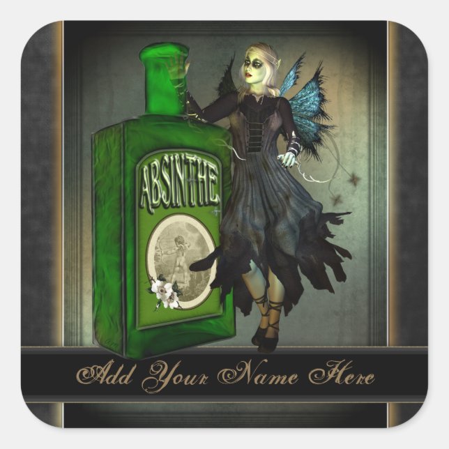 Pegatinas de Absinthe Faerie Bookplate (Anverso)