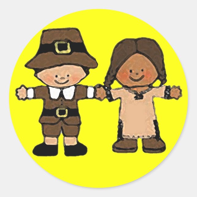 Pegatinas de Acción de Gracias (Anverso)