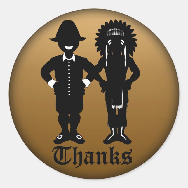 Pegatinas de Acción de Gracias Personalizado Pegat (Anverso)