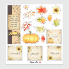 Pegatinas de acuarela de otoño