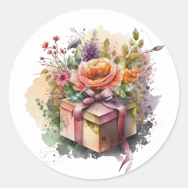 Pegatinas de Acuarela Hermosas (Anverso)