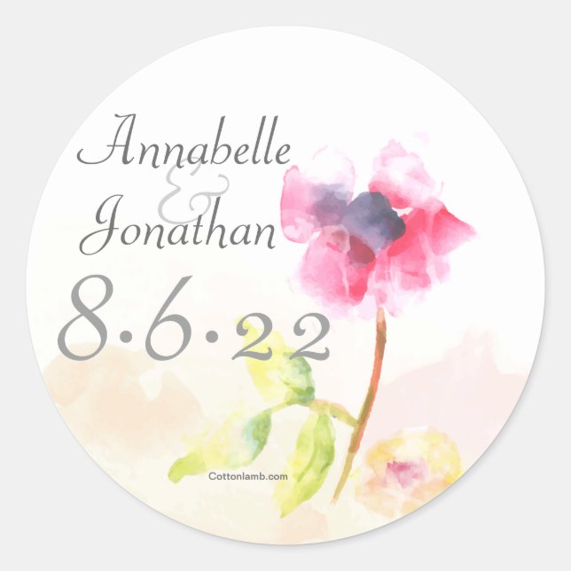 Pegatinas de Adormidera Roja (Anverso)