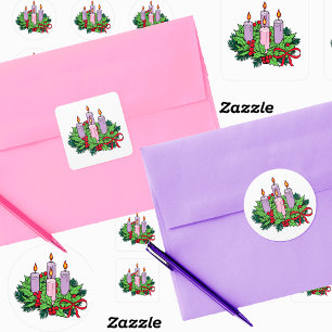 Pegatinas de Advent Wreath