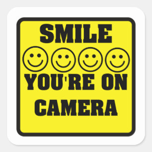 Pegatinas de advertencia de cámara de seguridad