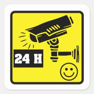 Pegatinas de advertencia de cámara de seguridad