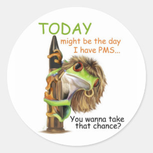 Pegatinas de advertencia de una mujer