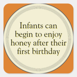 Pegatinas de advertencia para niños con miel de ab