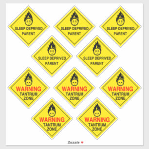 Pegatinas de advertencia para padres