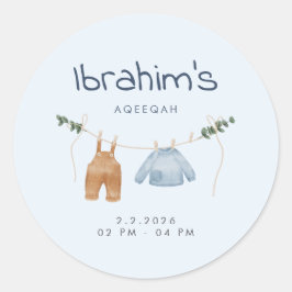 Pegatinas de agradecimiento Aqiqah para bebé lindo