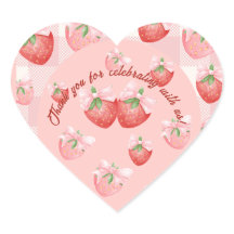 Pegatinas de agradecimiento Berry Sweet | Fresa